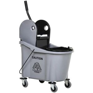Grande Secchio Pieghevole Ecologico in Acciaio e PP con Ruote, Colorato per Uso Esterno, Secchio per Mop con Manico per Uso Domestico - Product Image 2