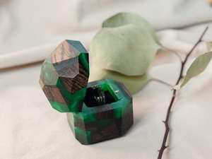 Caja de almacenamiento de anillos de resina y madera de alta calidad de Barkha Star - Product Image 2