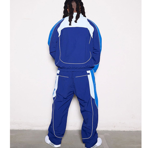 <b>Men</b> Polyester Tracksuits Patchwork Zip up Nylon <b>Jacket</b> and Pants Jogger Gym Sets Custom Tracksuit Unisex Oem Nylon <b>Track</b> Suit - Product Image 2