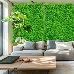 Paneles de Madera de Boj de 20x20 Pulgadas, 20 Unidades, Pantalla de Privacidad para Pared de Césped, Decoración de Pared Verde, Plantas Artificiales con Protección Solar y Fondo de Pared - Product Image 4