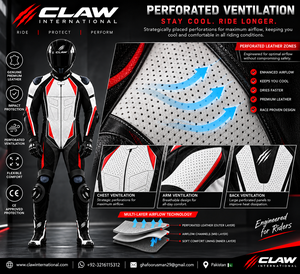 Combinaison de moto unisexe respirante pour l'été, en cuir de vache véritable, avec protections CE, équipement de protection pour moto - Product Image 5