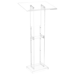 Podio Portatile in Acrilico da 50 Pollici con Ampia Superficie di Lettura, Ripiano Porta Laptop e Blocco Libri per Presentazioni - Product Image 1