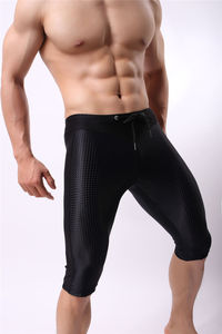 Shorts de compression pour homme OEM 100% coton anti-plis, taille élastique avec poches pour la gym, la course et les sports - Product Image 3
