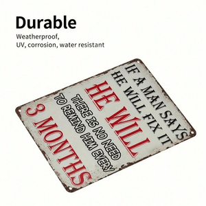 ป้ายอลูมิเนียมติดผนังสไตล์วินเทจ CIFbuy ขนาด 8x12 นิ้ว สำหรับตกแต่งห้องแมนเคฟ TikTok สำหรับบริการรับสินค้า Temu ขนาด 20.3x30.5 ซม. สไตล์วินเทจแบบไม้ - Product Image 6