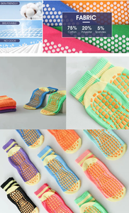 Calcetines de Tobillo Personalizados, Tejidos, Antideslizantes, para Parque de Trampolines, Diseño Sólido, para Fútbol, Uso en Interiores, para Adultos y Niños - Product Image 2