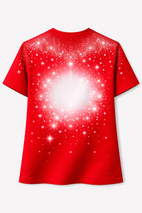 Camiseta Roja Oversize para Hombre, Estilo Veraniego con Pedrería, Algodón, Estilo Urbano, Casual, Holgada, con Logotipo Personalizado, Último Diseño - Product Image 4