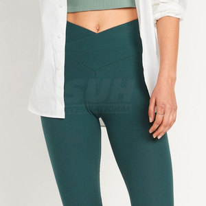 En stock – Leggings de yoga taille mi-haute de haute qualité, couleur unie, avec ceinture élastique, séchage rapide et respirant, designs personnalisés, légers - Product Image 2