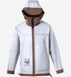 Veste coupe-vent imperméable unisexe avec logo personnalisé, grande taille, fermeture éclair, capuche Polartec, veste de sport d'extérieur écologique - Product Image 3