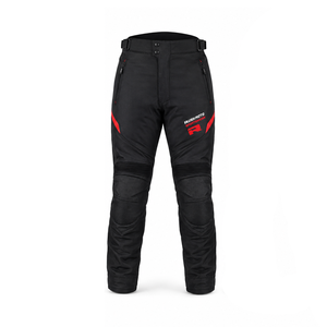 Pantalón textil para motocicleta de aventura para conducción invernal con tela impermeable, forro térmico, rodillas reforzadas, ajuste seguro y duradero. - Product Image 1