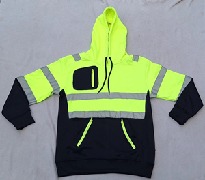 Sudadera con Capucha Oversize de Algodón 100% con Pedrería Reflectante Personalizada de Alta Visibilidad para Hombre, Ecológica, para Otoño - Product Image 5