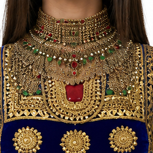 2026 Latest Hand Embroidered Women Hot Selling Afghan Vintage Kuchi <b>Dresses</b> In Blue Color Couple Bridal Afghan Kuchi <b>Dress</b> - Product Image 6