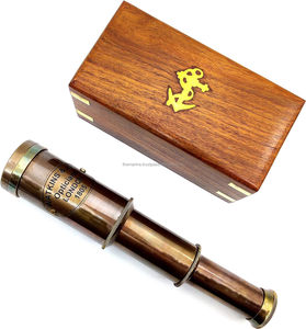 Hải lý Thuyền Trưởng spyglass Brass cầm tay Kính thiên văn Antique kết thúc chức năng cho cướp biển trong một hộp gỗ ngoài trời sử dụng kính thiên văn - Product Image 4