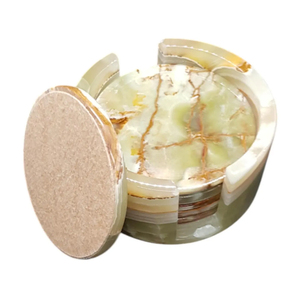 Top Selling Modern <b>Marble</b> Onyx Coasters Set Luxury Stone Coasters Big Slab Antique Finish Kitchen Use - Product Image 1