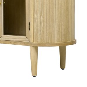Credenza in Legno Stile Fattoria TREXM con Ante in Vetro e Ripiani Regolabili, Mobile Buffet per Cucina e Sala da Pranzo - Product Image 1