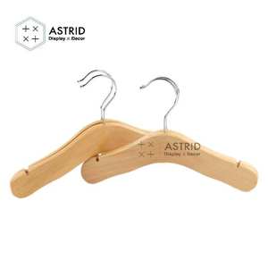 Percha de Madera de Alta Gama de 24 CM de un Solo Nivel, Ahorra Espacio, con Logotipo Personalizado, para Ropa de Niños y Bebés, para Armario y Baño, Moderna - Product Image 5