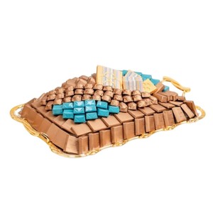 Bandeja Decorativa para Chocolates de Diseño Elegante, Bandeja de Metal de Gran Calidad para Servir Dulces y Chocolates, Exhibidor de Postres para Fiestas - Product Image 3