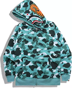 เสื้อฮู้ดดี้ผู้ชายผ้าเทอร์รี่หนา 500 กรัม ซิปคู่ ล้างสีแบบแอซิดวอช แต่งลายขาดแบบดิสเทรส ประดับคริสตัล สไตล์ใหม่ - Product Image 5