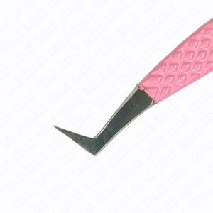 Pince à épiler professionnelle en acier inoxydable rose avec revêtement en poudre pour extensions de cils, outil d'application de précision pour cils - Product Image 6