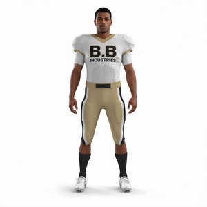 Uniforme de Fútbol Americano Personalizado al por Mayor con Logotipo, Pantalones Cortos Sublimados, de Alta Calidad, Transpirables y que Absorben la Humedad - Product Image 3