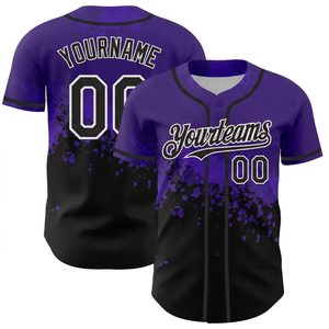 เสื้อเบสบอลสีแดงดำแบบกำหนดเอง Yourteams 00 พิมพ์ลายด้วยความร้อน ระบายเหงื่อได้ดี ต้านเชื้อแบคทีเรีย โพลีเอสเตอร์ 100% คอวี สำหรับทุกเพศ - Product Image 5