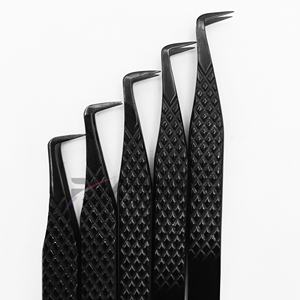 Pinzas para Extensión de Pestañas RMI, Color Negro Plasma, Punta Suave y Duradera con Agarre de Diamante, Acero Inoxidable Japonés, Producto Popular en Tendencia - Product Image 6