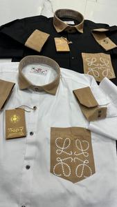 Camisas de Algodón 100% de Tela Ancha, Sólidas, ODM, Ecológicas, Vintage, Casuales, Modernas, Elegantes, de Diseñador, Premium para Hombre - Product Image 2