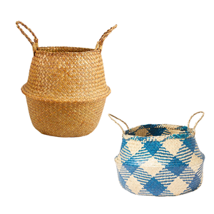 Decorative Handmade Straw <b>Belly</b> <b>Baskets</b> Home Storage and Decoration PHU HAO Brand Home Decoration - Product Image 1
