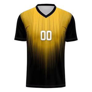 Camiseta de fútbol ligera de poliéster con cuello mandarín, personalizable con impresión digital, de secado rápido y transpirable para hombre. - Product Image 1