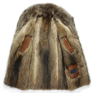 Manteau d'hiver imperméable en cuir véritable pour hommes grandes tailles, à manches longues, avec ceinture et bordure en fourrure, vêtements d'extérieur décontractés, streetwear - Product Image 2