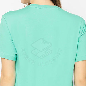 Camisetas Elegantes para Mujer, Corte Regular, Manga Corta, Color Sólido, 100% Algodón, Transpirables, Ecológicas, Casuales, Cómodas para el Día a Día - Product Image 6