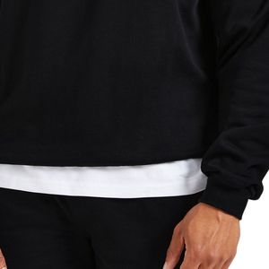 Sudadera de hombre de corte holgado y extragrande con media cremallera, manga larga, cuello alto, estilo deportivo casual con ribete en contraste - Product Image 6
