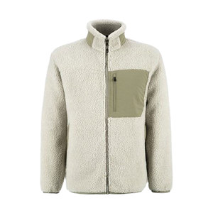 Veste en laine sherpa personnalisable en gros avec capuche et fermeture éclair, en polaire, pour hommes et femmes, design décontracté en velours côtelé, chaude pour l'hiver, teinte - Product Image 1