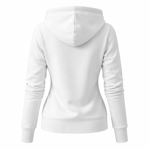 Wholesale Custom White <b>Zip</b> <b>Up</b> Hoodie for Women - OEM Supplier, Factory Direct Manufacturer - Product Image 2