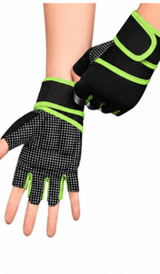 <b>Half</b> Finger Gym Gloves Breathable Mesh Adjustable Wrist Strap Non <b>Slip</b> For Training Weight Lifting Fitness Unisex - Product Image 2