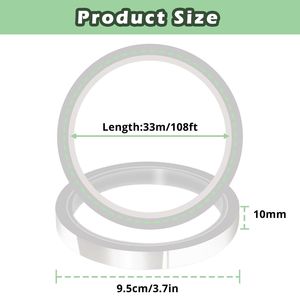 2 Rotoli di Nastro Resistente al Calore 10mm X 33m, Nastro per Pressa a Caldo e Trasferimento Senza Residui, Nastro Termico per Sublimazione - Product Image 2