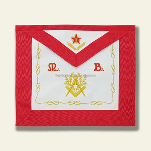 Achetez un tablier de chapitre Royal Arch UK, un équipement maçonnique de luxe, brodé de fils métalliques, personnalisé pour la loge, de haute qualité - Product Image 2