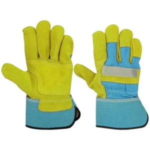 Gants de sécurité robustes de qualité supérieure pour ouvriers du bâtiment, en cuir de vachette renforcé et coton, pour hommes et femmes - Product Image 5