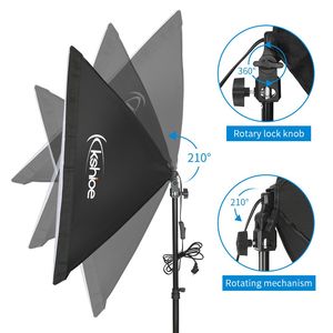 Kit Illuminazione Softbox Bicolore 50x68 cm Attrezzatura Studio Fotografico Attacco E27 2x5500K Luminosità Istantanea Risparmio Energetico Li - Product Image 4