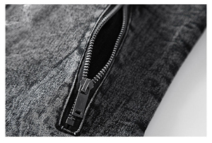 Veste en jean pour homme sur mesure en gros, en coton épais délavé, style streetwear décontracté, production en vrac par usine OEM - Product Image 4