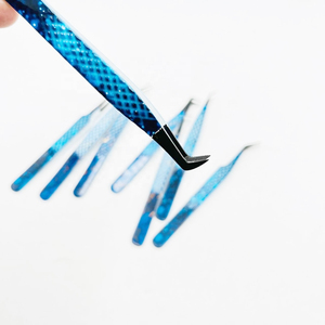 Pinzas para Pestañas Azules de Gran Volumen, con Punta de Fibra de Máxima Resistencia, de Acero Inoxidable de Grado Quirúrgico, Precisión Quirúrgica - Product Image 5