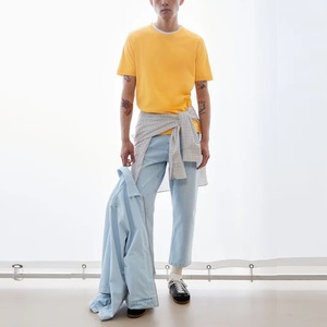 เสื้อยืดผู้ชายคุณภาพสูงรุ่นใหม่ล่าสุด ผ้าฝ้าย 100% เนื้อหนา สีพื้น พิมพ์ลายซิลค์สกรีนแบบกำหนดเอง ทรงโอเวอร์ไซส์ เป็นมิตรต่อสิ่งแวดล้อม - Product Image 4