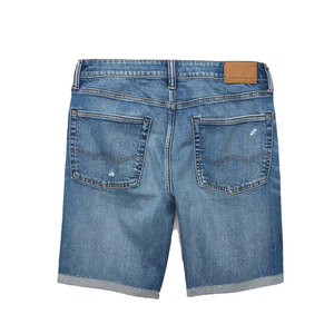 Shorts en jean déchirés taille haute pour homme, coupe ample, délavés, style décontracté - Product Image 2