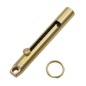 มีดพับอเนกประสงค์ทองเหลืองขนาดเล็ก Qiye พร้อมพวงกุญแจ มีดพกพาสำหรับกิจกรรมกลางแจ้ง ดีไซน์สวยงาม พกพาสะดวก ใช้สำหรับงานฉุกเฉิน - Product Image 5