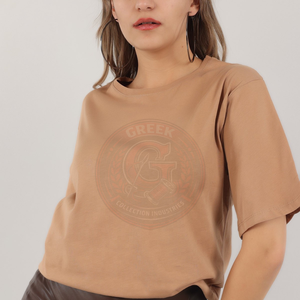 เสื้อยืดผู้หญิงคุณภาพสูง ผ้าฝ้ายพรีเมียม สไตล์ลำลอง สตรีทแวร์ เสื้อผ้าไลฟ์สไตล์ สีพื้น ทรงหลวม - Product Image 6