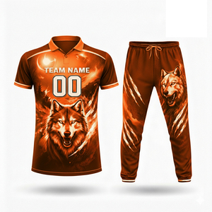 2025 <b>Top</b> Trending Custom Logo Jersey High Quality Anti-Bacterial 100% Polyester Men's T Shirt Trouser Set Personalized Pakistani - Product Image 6