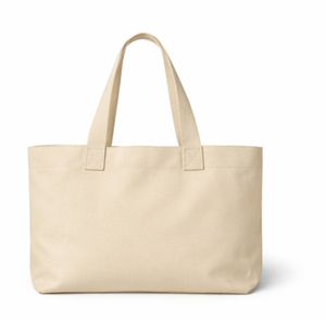 Baidou Canvas <b>Shopping</b> <b>Tote</b> <b>Bag</b> Extra Large Capacity Back Zip Closure Letter Pattern Shoulder Handle Outdoor Daily Use - Product Image 3