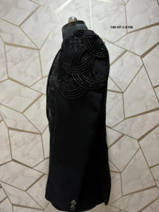 Sherwani de mariage festif pour homme, infroissable, structuré, col mandarin, en tissu TR Lachko de qualité supérieure, avec motif à motifs concentriques arqués - Product Image 4