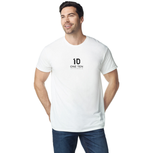 Camiseta Blanca de Algodón Ligero para Hombre, Camiseta Casual de Manga Corta, Suave y Transpirable, Cuello Redondo Básico y Cómodo para Uso Diario - Product Image 1