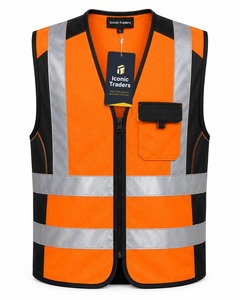 Gilet de sécurité en maille polyester respirant, imperméable, à séchage rapide, personnalisable, multicolore, haute visibilité, réfléchissant, avec fermeture éclair – Vente en gros - Product Image 1