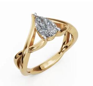 Bijoux en diamant de 0,300 carat, 1 pierre, or massif 9k 14k 18k, or jaune, rose, blanc, pierre précieuse authentique, bijoux fins, cadeau de haute qualité - Product Image 6